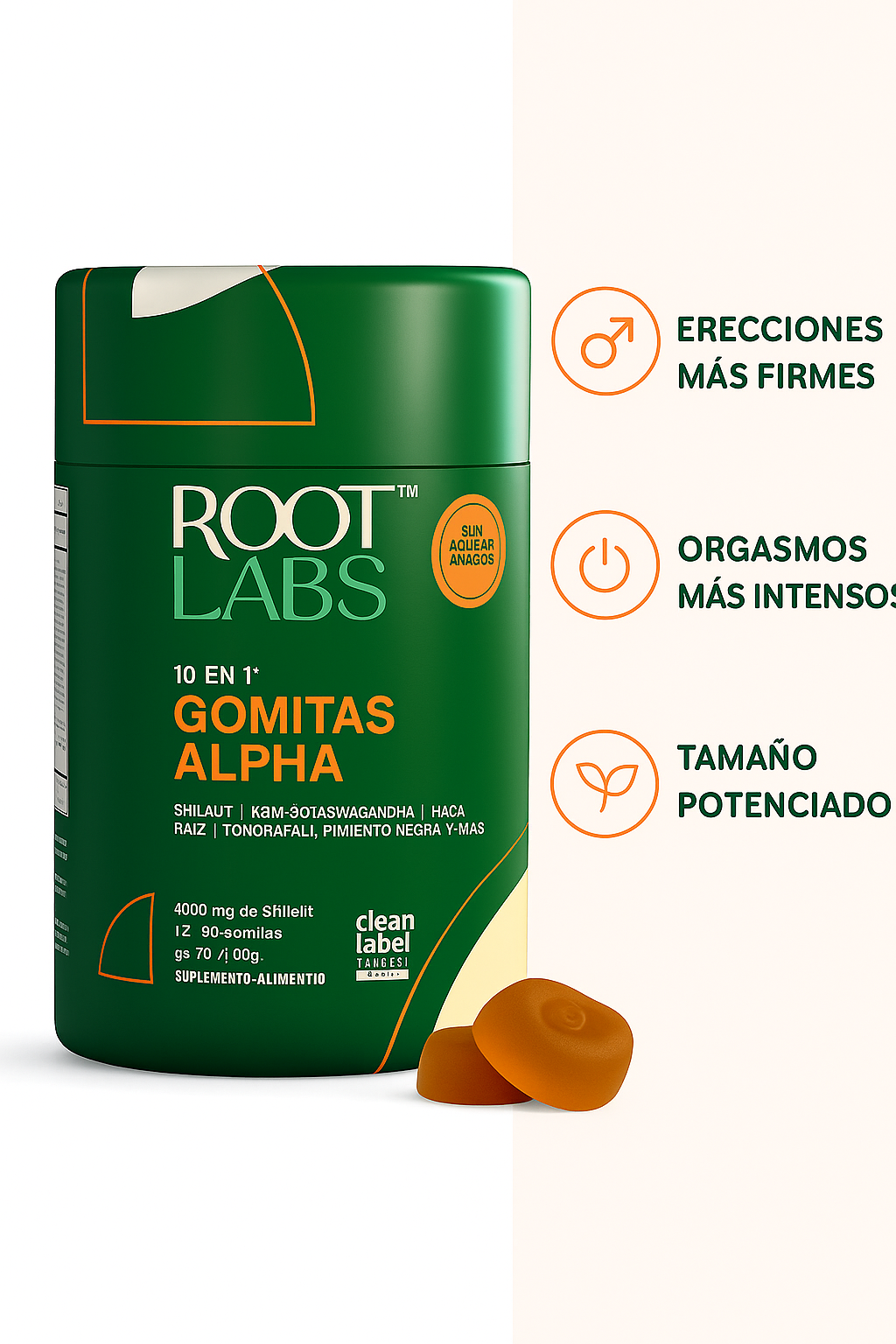 Gomitas Alfa 10-1 – Erecciones más firmes, orgasmos más intensos, y tamaño potenciado.