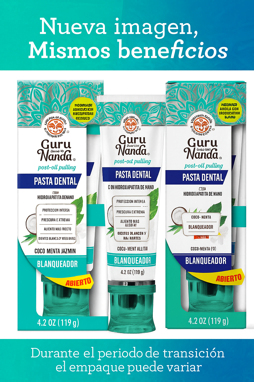 GuruNanda sin Flúor – Elimina caries y blanquea tus dientes de forma natural