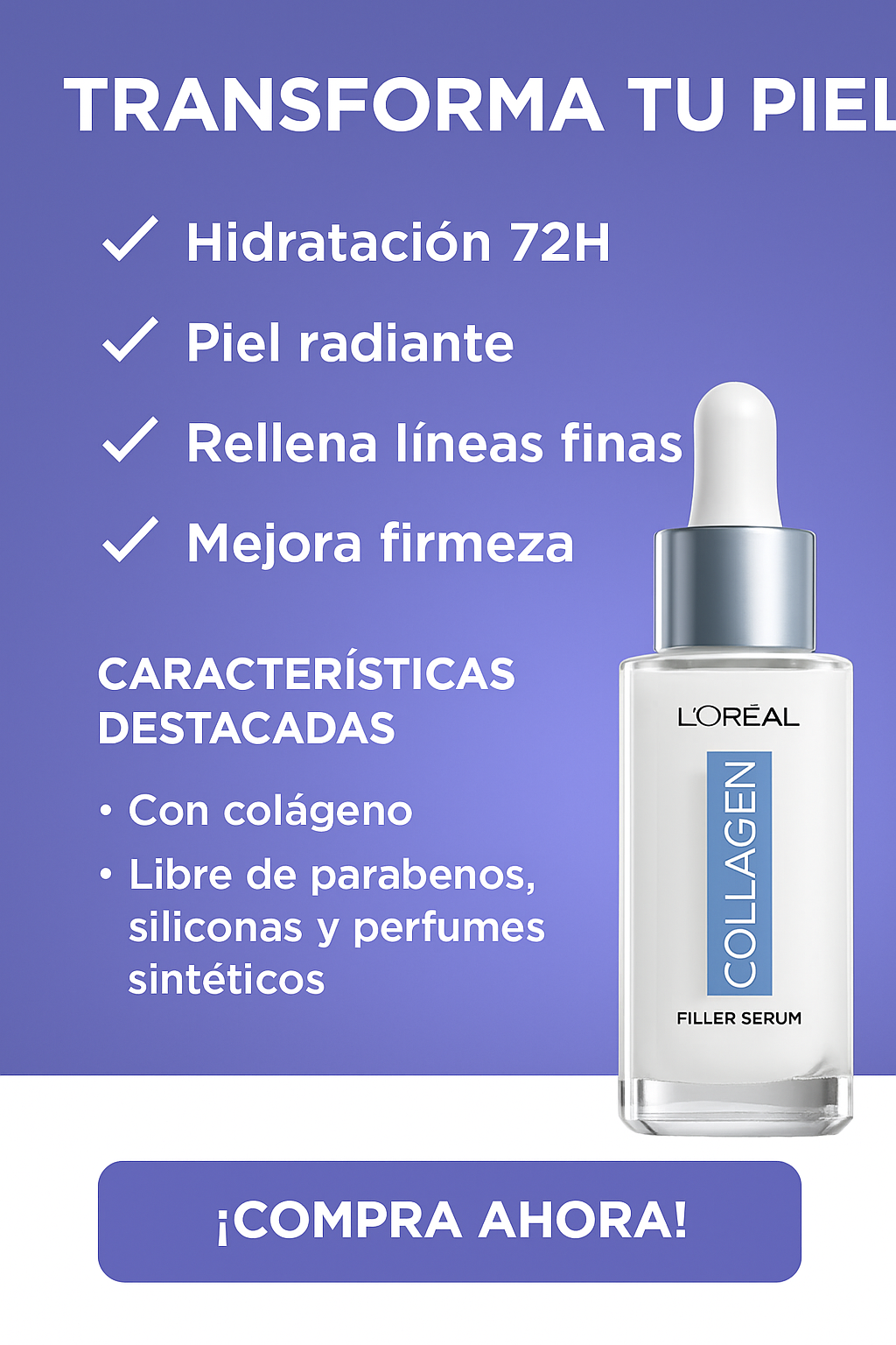 Collagen Filler Serum: el suero que hidrata 72h, ilumina tu piel y borra las líneas de expresión