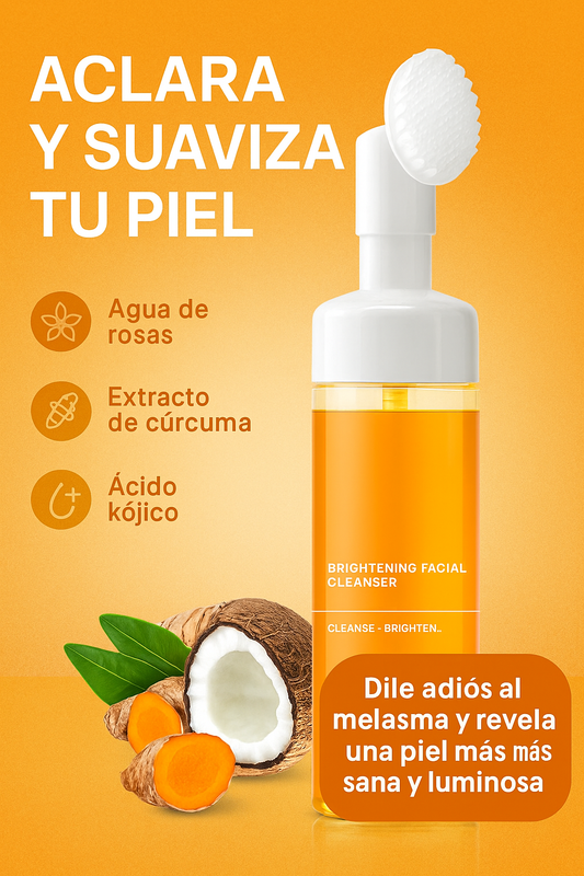 Limpiador Facial de Cúrcuma Aclara manchas, elimina melasma y cicatrices.