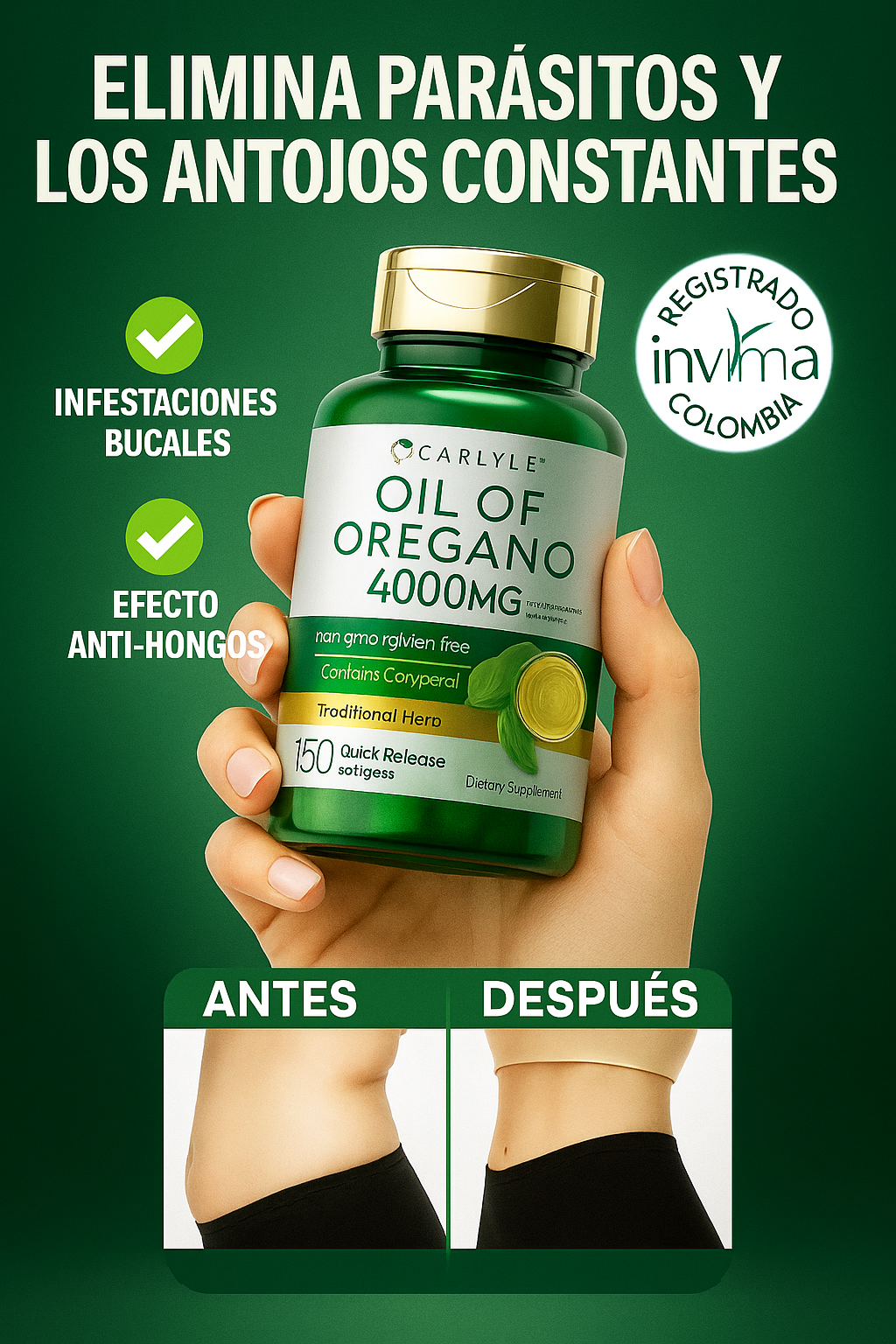 🧿 OREGACLEAN™ – Elimina los parásitos ocultos en tu cuerpo desde el primer dia 150 capsulas