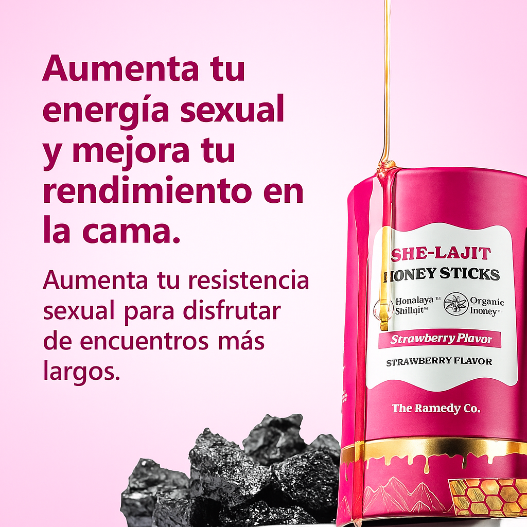 🤫Palitos de Miel She-Lajit: ¡Recupera Tu Energía y Rendimiento en la Cama al Instante!