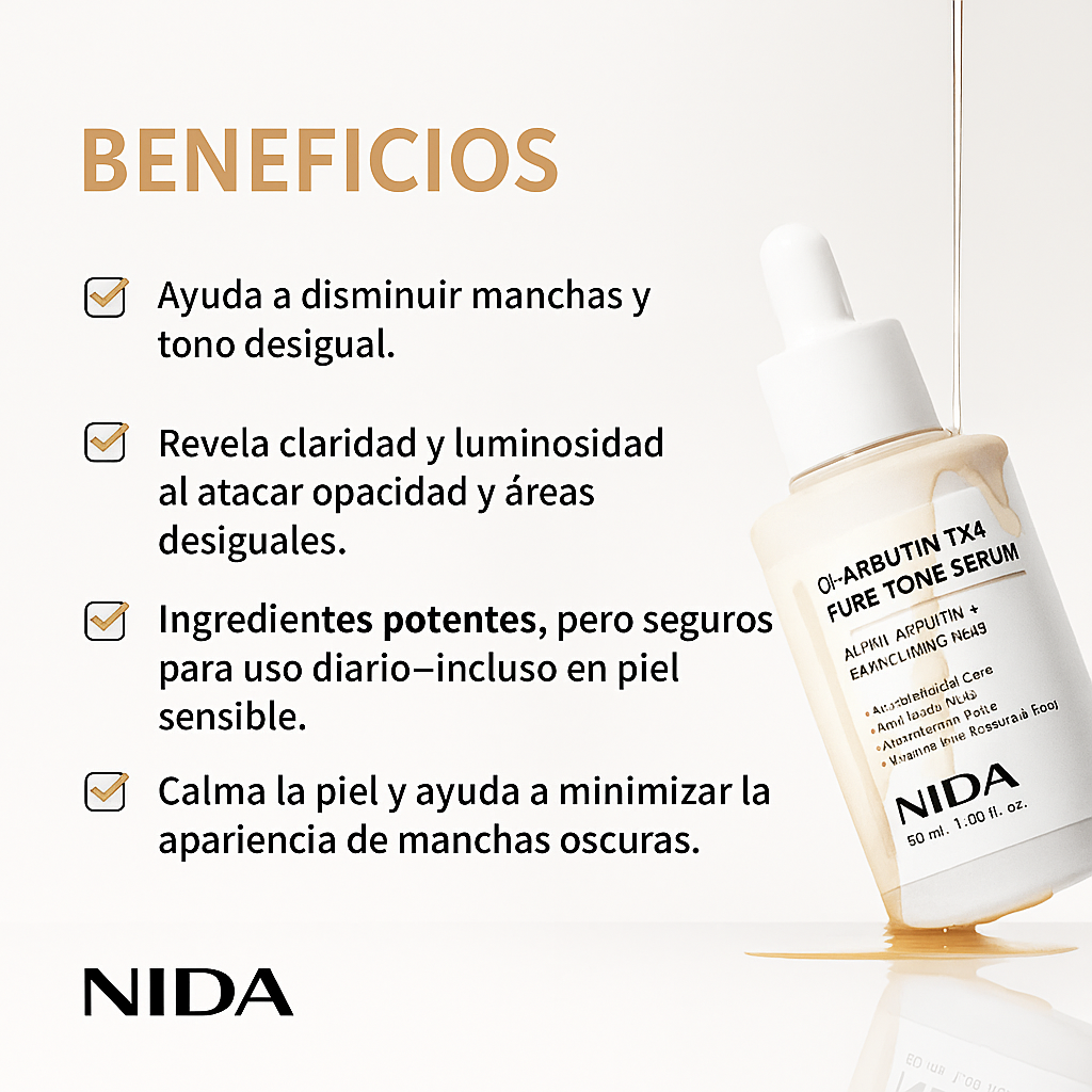 Sérum Eliminador de Poros NIDA – Elimina Manchas y Melasma Rápidamente, Resultados en Solo Semanas