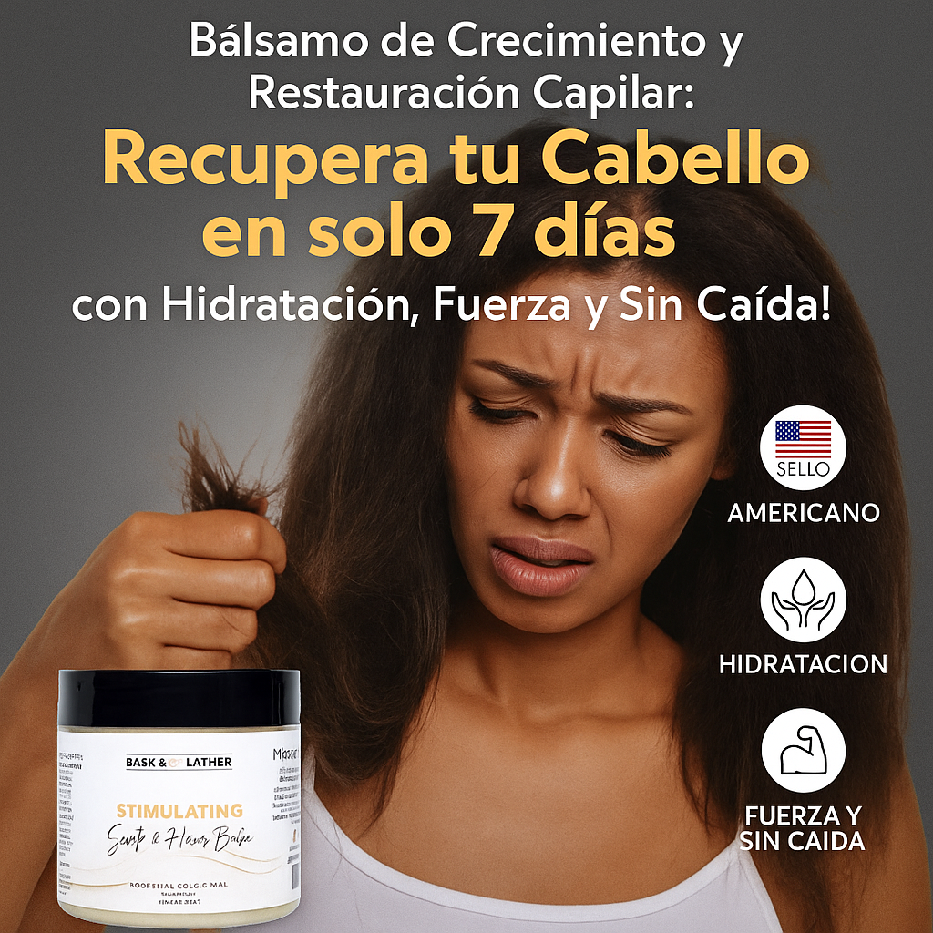 Bálsamo de Crecimiento y Restauración Capilar: Recupera tu Cabello en solo 7 días. con Hidratación, Fuerza y Sin Caída