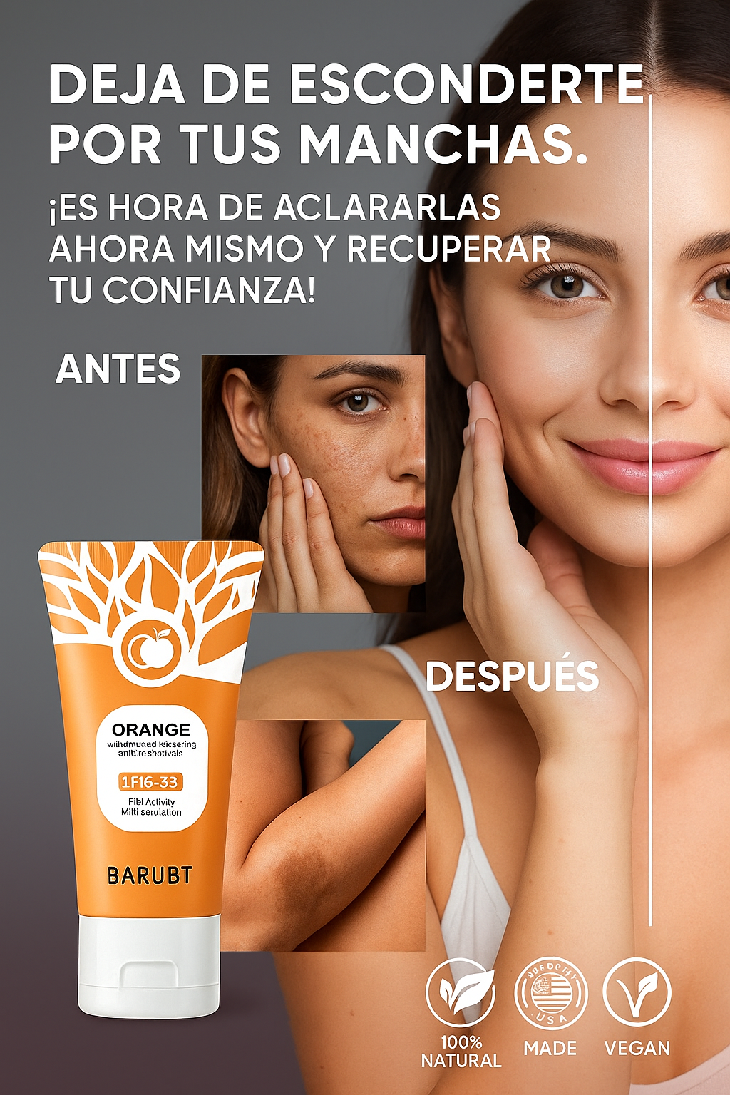 Gel Exfoliante BARUBT: Elimina manchas y aclara tu piel de forma natural en 7 días