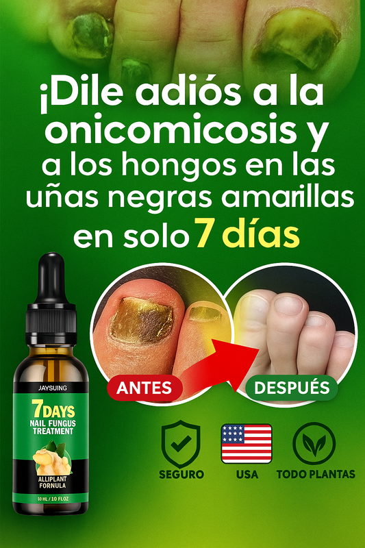 MycoStop™: Elimina hongos, onicomicosis y uñas negras o amarillas en solo 7 días