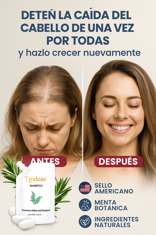 Shampoo Tgideas: Detén la Caída y Haz Crecer Tu Cabello de Forma Natural y Rápida