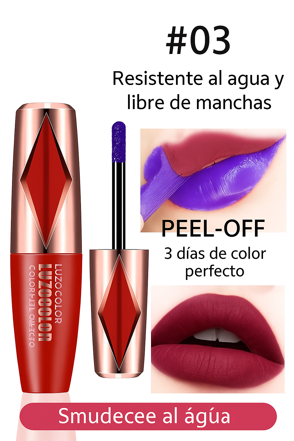 Peel-Off: 3 Días de Color Perfecto, Resistente al Agua y Libre de Manchas