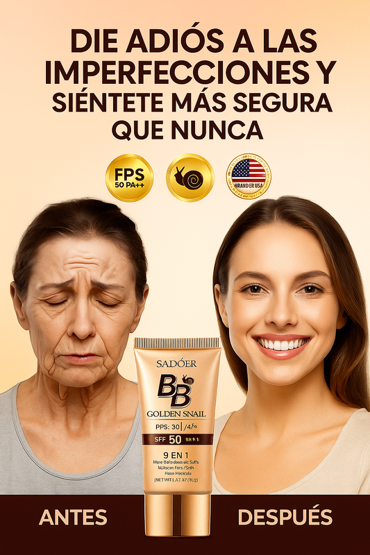 GOLD SNAIL BB CREAM — Adiós a las Arrugas e Imperfecciones en Solo 10 Segundos