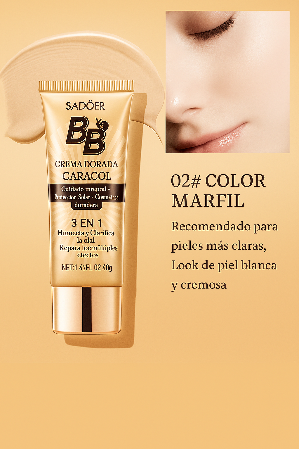 GOLD SNAIL BB CREAM — Adiós a las Arrugas e Imperfecciones en Solo 10 Segundos