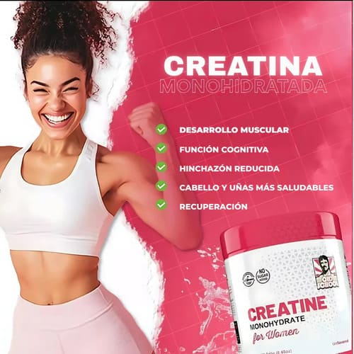 Creatina Monohidratada FEM POWER – Tonificación, energía y definición para mujeres reales