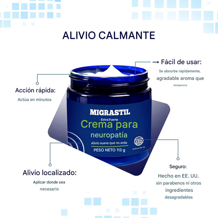 CREMA MIGRASTIL® - Alivia el Hormigueo y la Neuropatía al instante