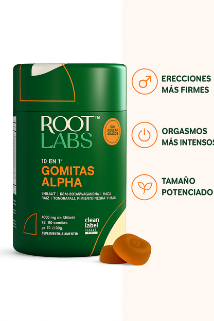 Gomitas Alfa 10-1 – Erecciones más firmes, orgasmos más intensos, y tamaño potenciado.