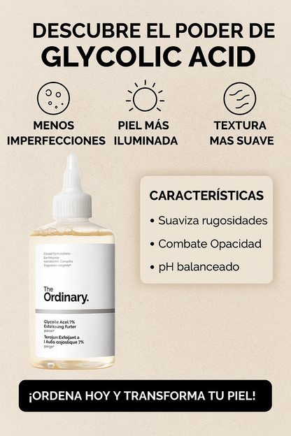 The Ordinary Ácido Glicólico: Despídete del acné, las manchas y las imperfecciones