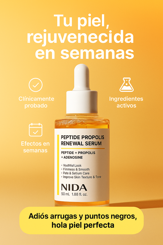 NIDA Peptide Serum: adiós arrugas, poros abiertos y piel cansada – tu cara rejuvenecida en semanas