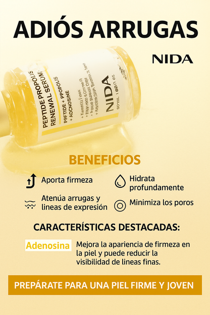 NIDA Peptide Serum: adiós arrugas, poros abiertos y piel cansada – tu cara rejuvenecida en semanas