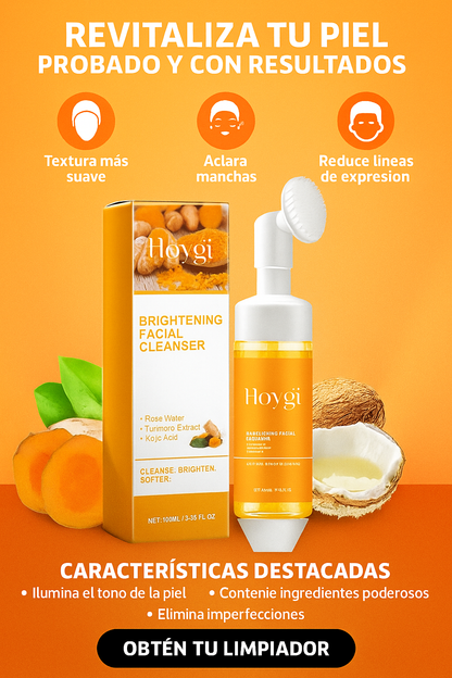 Limpiador Facial de Cúrcuma Aclara manchas, elimina melasma y cicatrices.