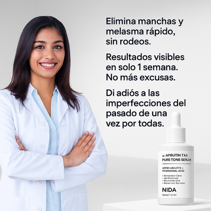 Sérum Eliminador de Poros NIDA – Elimina Manchas y Melasma Rápidamente, Resultados en Solo Semanas