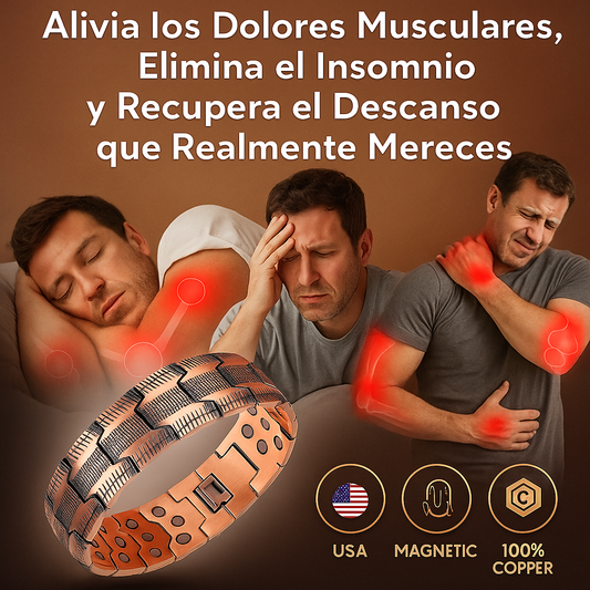 Pulsera Magnética de Cobre: ¡Alivio Rápido para Dolores Articulares y Sueño Mejorado en Solo 7 Días!