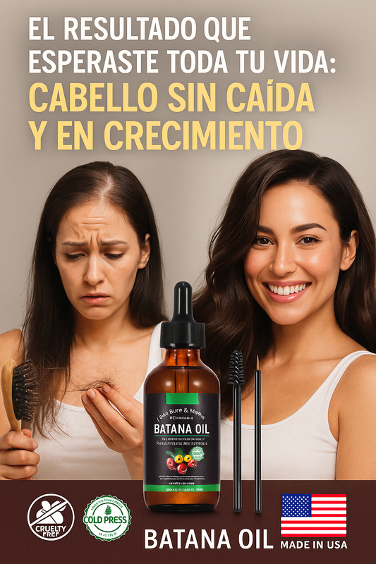 Batana Grow+ | Dile Adiós a la Caída del Cabello y Recupera un Crecimiento Natural, Fuerte y Abundante