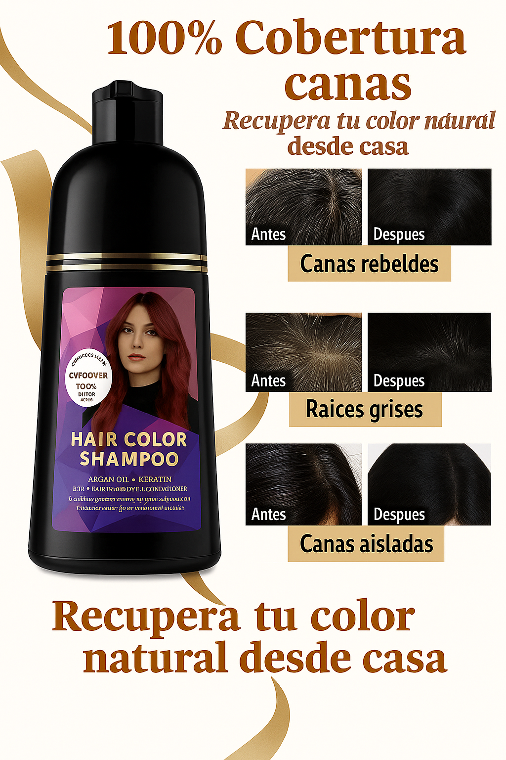Shampoo Anti-Canas™  – Elimina las canas y recupera tu color desde el primer uso