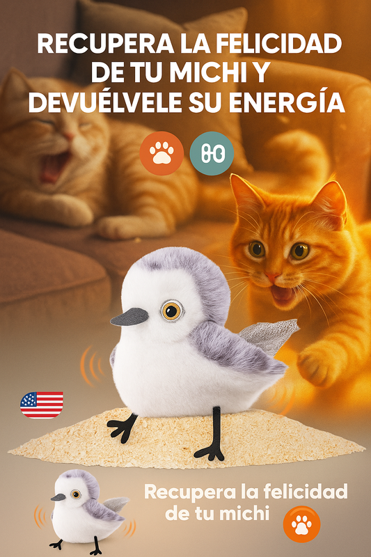 Pájaro Volador: Dile Adiós al Aburrimiento y Estrés, ¡Mantén a Tu Gato Activo y Feliz!