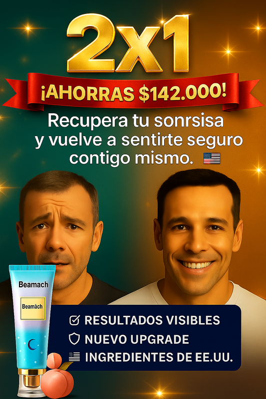 Beamach® (2x1) : Regenera tus dientes desde casa y despídete de agujeros, grietas y sensibilidad