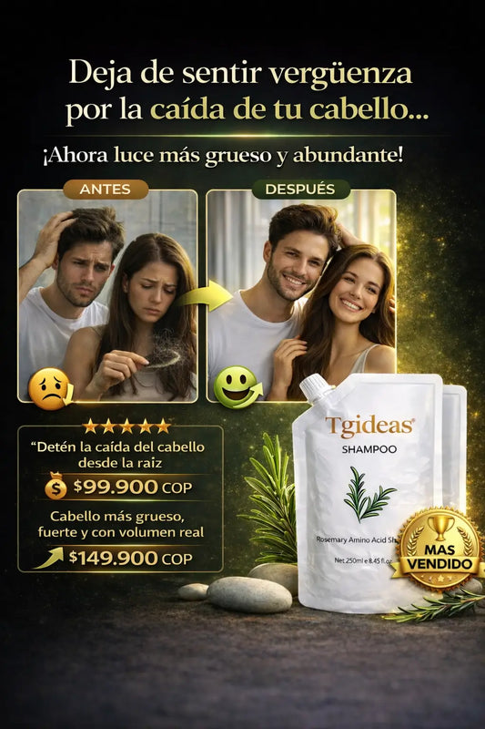 Shampoo TGIDEAS– Elimina la caída del cabello y activa su crecimiento natural y abundante