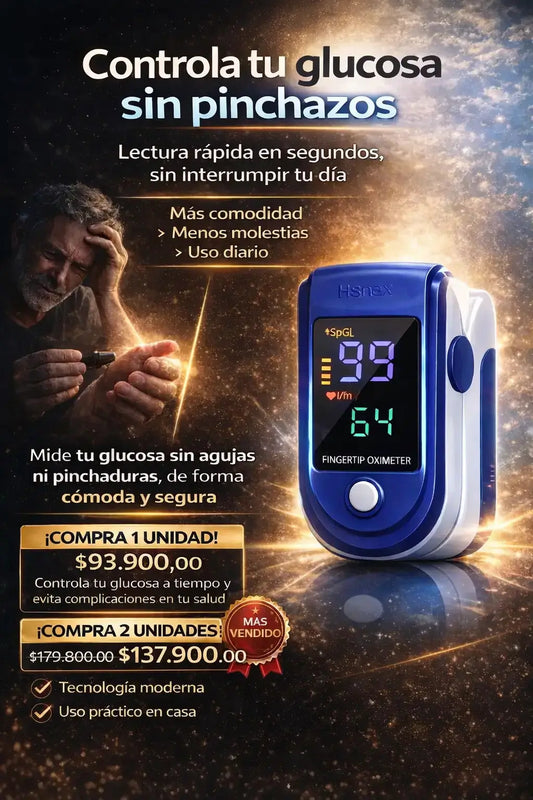 Glucomax Pro™ – Controla tu glucosa en 5 segundos, sin pinchazos ni dolor
