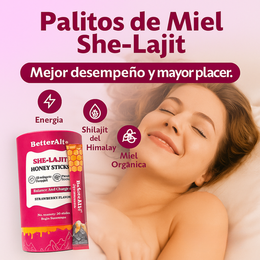 🤫Palitos de Miel She-Lajit: ¡Recupera Tu Energía y Rendimiento en la Cama al Instante!