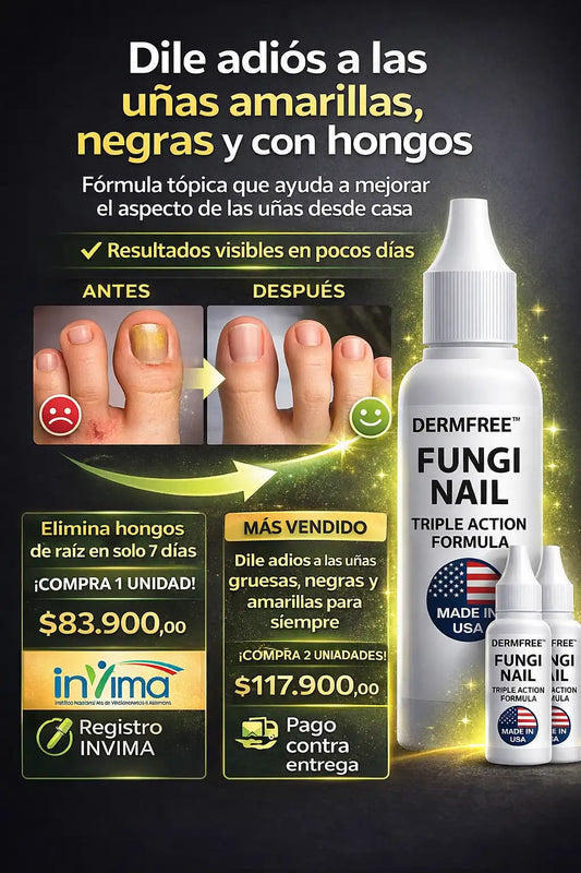 Fungi Nai: Elimina hongos, onicomicosis y uñas negras o amarillas en solo 7 días