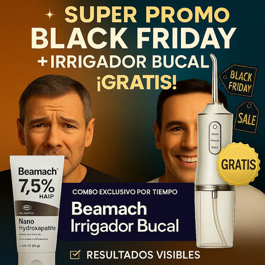 Beamach® + Irrigador Bucal Gratis Regenera tus dientes desde casa y despídete de agujeros, grietas y sensibilidad--