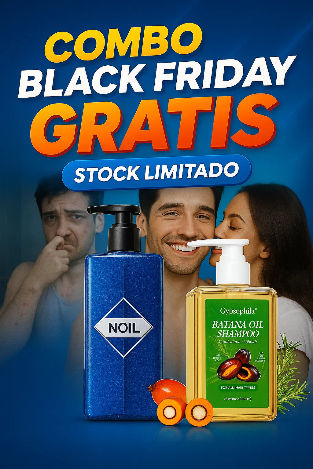Aquablue Noil™ + Shampoo BatanaPro™ – Combate el mal olor, el sudor y la caída del cabello